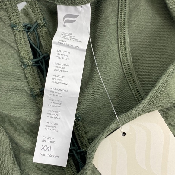 Fabletics Bree Lace Up Tank Top Green NWT Size XXL - Picture 3 of 4